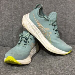 ASICS Women's Gel Nimbus 26 - Teal and Lime